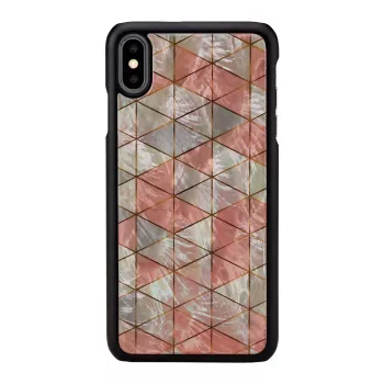 Ochranné puzdro iKins pre iPhone XS Max — kosoštvorcový vzor, čierna