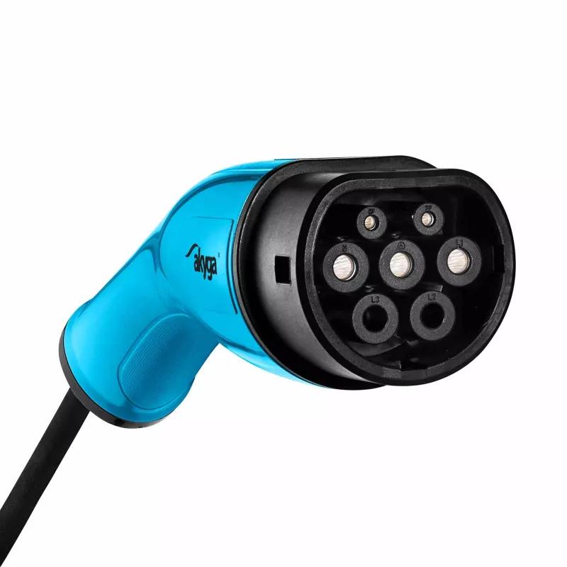 Akyga AK-EC-19 Nabíjačka pre elektromobily typ 2 LCD 1-fázová 16A 3,8kW 5m