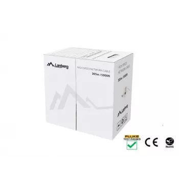 Sieťový kábel Lanberg LCU5-12CU-0305-B U/UTP Cat5e 305 m modrý