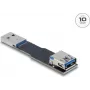 Gender adaptér kábel DELOCK 67420 — USB Type-A na Type-A, čierny