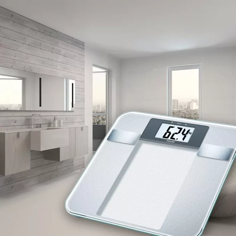 Beurer BG 13 Square sivá, transparentná elektronická osobná váha