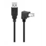 Microconnect USBAB2ANGLED USB kábel USB 2.0 2 m USB A USB B čierny
