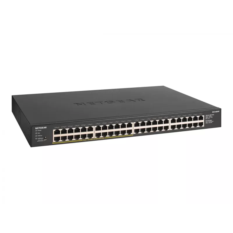 NETGEAR GS348PP neupravovaný Gigabit Ethernet (10/100/1000) Power over Ethernet (PoE) čierny