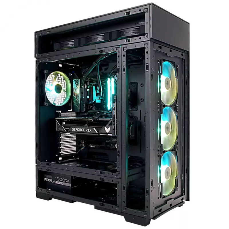 InWin Modfree Deluxe Big-Tower tvrdené sklo - čierna