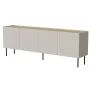 Komoda Cama Meble FELLINI 2000×400×700 mm, cashmere povrch, olejovaná dubová doska