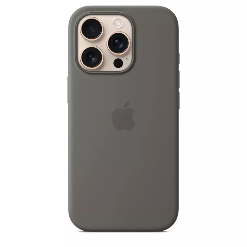 Apple iPhone 16 Pro silikónové puzdro s MagSafe – kamenná sivá