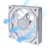 120mm Lian Li UNI FAN SL-INF Wireless ARGB PWM — biela, modulárny magnetický systém ventilátorov