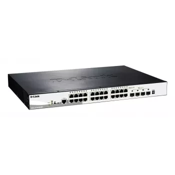 D-Link DGS-1510-28XMP Managed L2/L3 Gigabit Ethernet (10/100/1000) Power over Ethernet (PoE) čierna, sivá