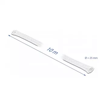 Pletená hadica DeLOCK 20806 10 m x 25 mm biela