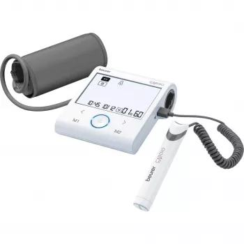 Beurer BM 96 Cardio ramenný tlakomer s EKG, biely/sivý
