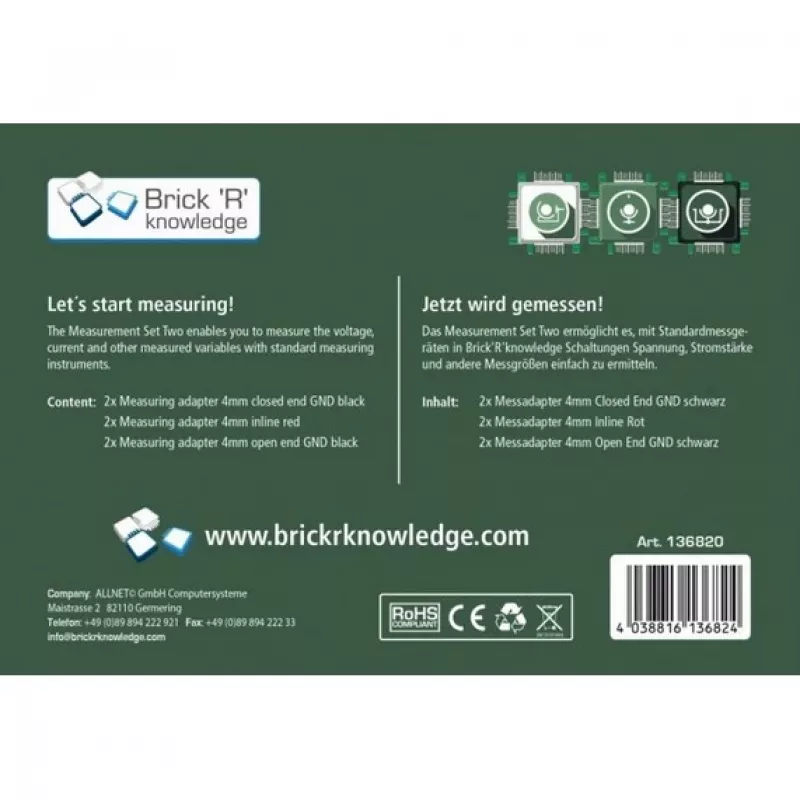 Sada meracích adaptérov ALLNET ALL-BRICK-0638 kompatibilita Brick’R’knowledge