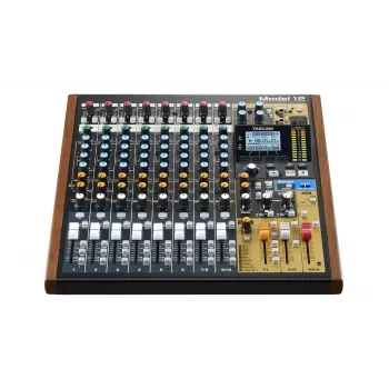 Mixer Tascam Model 12 — 12-kanálový analógovo-digitálny mixpult, 24-bit, 48 kHz, USB-C, SD karta, Bluetooth 5.0