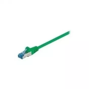Wentronic Goobay CAT 6a patch kábel, S/FTP (PiMF), zelený, 1 m – LSZH bez halogénov, meď (93681)