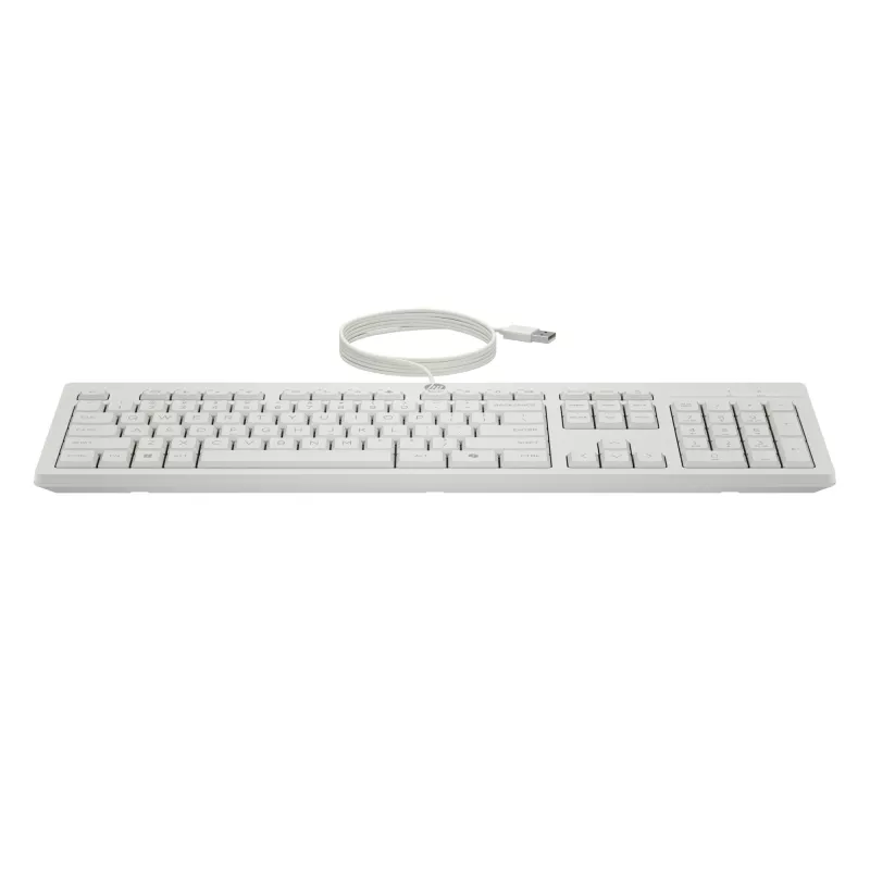 HP 225 G2 USB káblová kombinácia myši a klávesnice, tlačidlo Copilot – Cashmere White – ESTÓNSKY