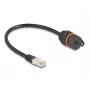 Sieťový kábel DeLOCK 88146 RJ45 na RJ45 Cat.6A 0,25 m čierny