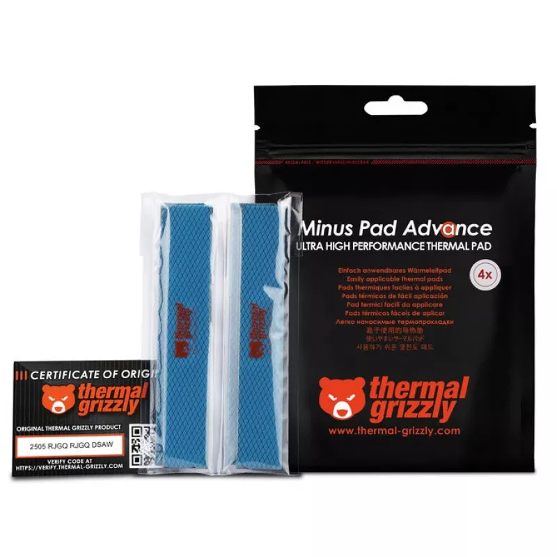 Thermal Grizzly Minus Pad Advance - 120 x 20 x 1,0 mm, 4 ks