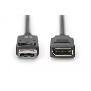 Digitus ASSMANN - predlžovací kábel DisplayPort - DisplayPort (M) - DisplayPort (W) - 2 m (DisplayPort 1.2) - zaliaty - čierny (AK-340200-020-S)