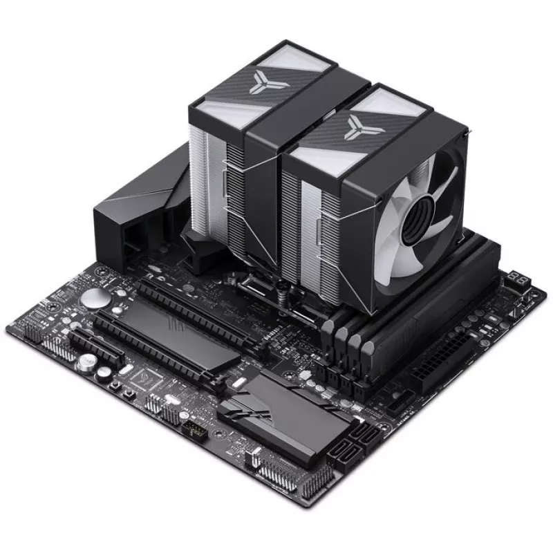Jonsbo CR-1400 DV2 chladič procesora, ARGB, 2 x 92 mm, čierny