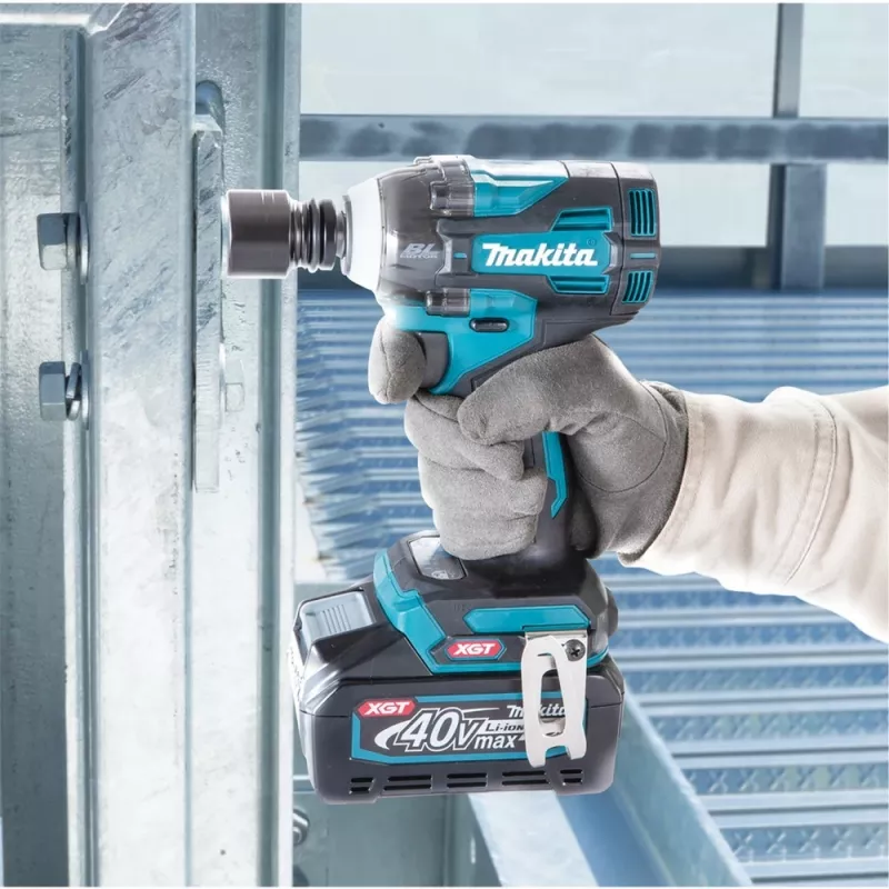 Makita TW004GZ XGT akumulátorový rázový uťahovák 40 V, 1/2 palca, 3200 ot./min, 350 Nm, bez akumulátora a nabíjačky, modrý/čierny