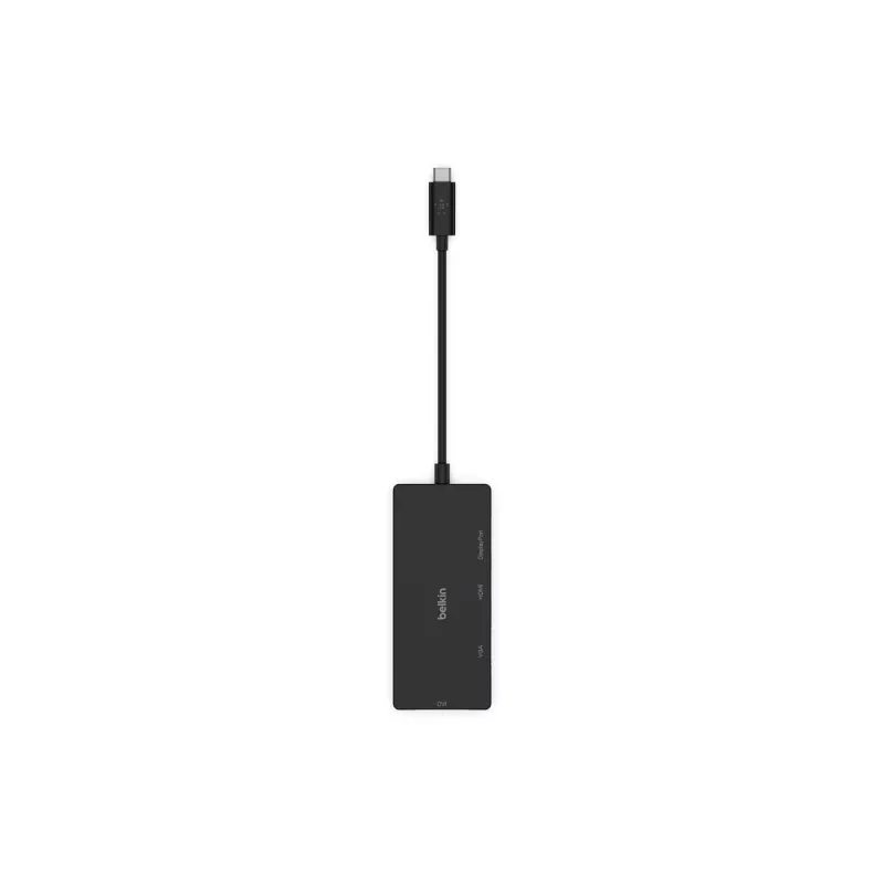 Linksys Belkin - video adaptér - USB-C (M) na HD-15 (VGA), DVI-I, HDMI, DisplayPort (W) - podpora 4K - čierny (AVC003BTBK)