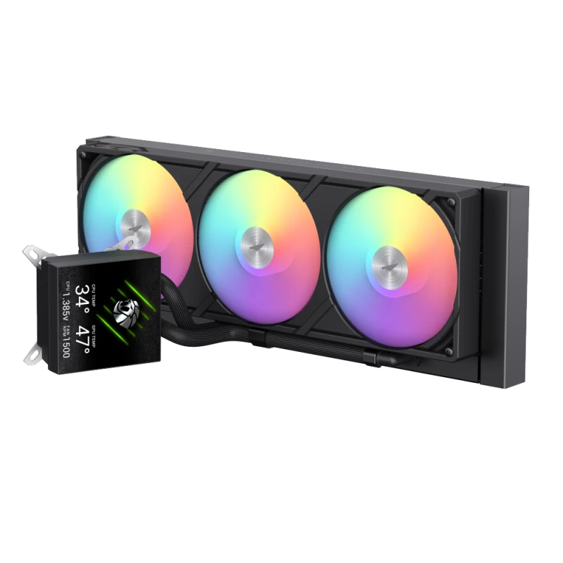 Gamemax CPU kvapalinový chladič | GLACIER 360 LCD BK | Intel, AMD