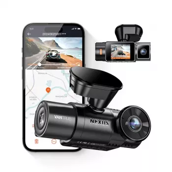 Auto kamera VANTRUE N2X LTE – 2,7K Ultra HD, SONY STARVIS 2 IMX675 hlavná, 158° F/1,8, 2-kanálová, GPS, Wi‑Fi, IPS 2 palcový displej