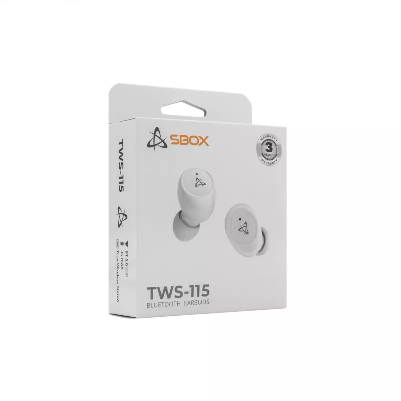 Slúchadlá SBOX EB-TWS115 biela