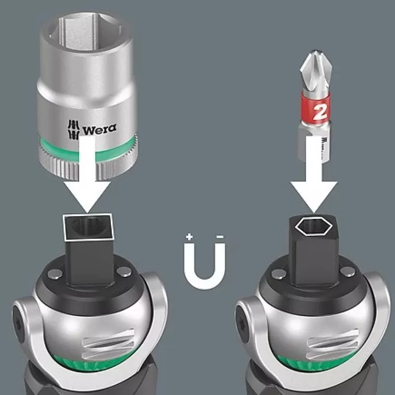 Wera Zyklop 8009 Pocket Imperial Set 1 - račňový skrutkovač so sadou bitov