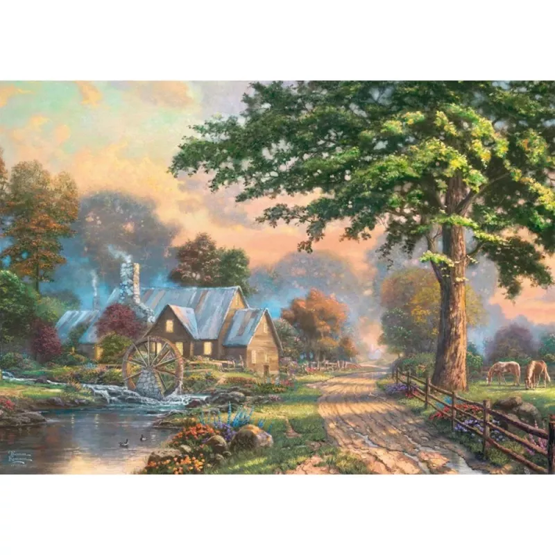 Drevené puzzle schmidt spiele 59797 Thomas Kinkade Studios 1000 dielikov, drevené dieliky