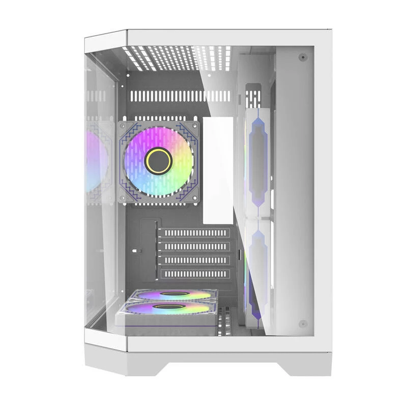Darflash FT350 počítačová skriňa + 5 aRGB ventilátorov (biela)
