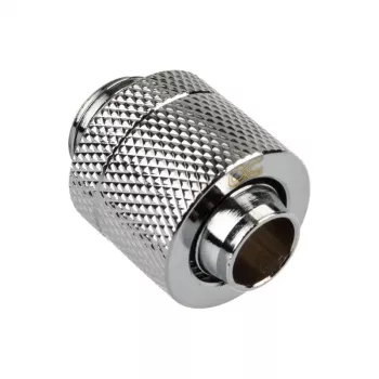 Alphacool Eiszapfen konektor rovný G1/4 palca AG na 13/10 mm – chróm strieborný