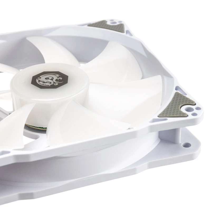 120mm PWM skriňový ventilátor pack BitsPower Notos RGB — biely, balenie 5 ks (BPTA-FX1812NTWH-5)