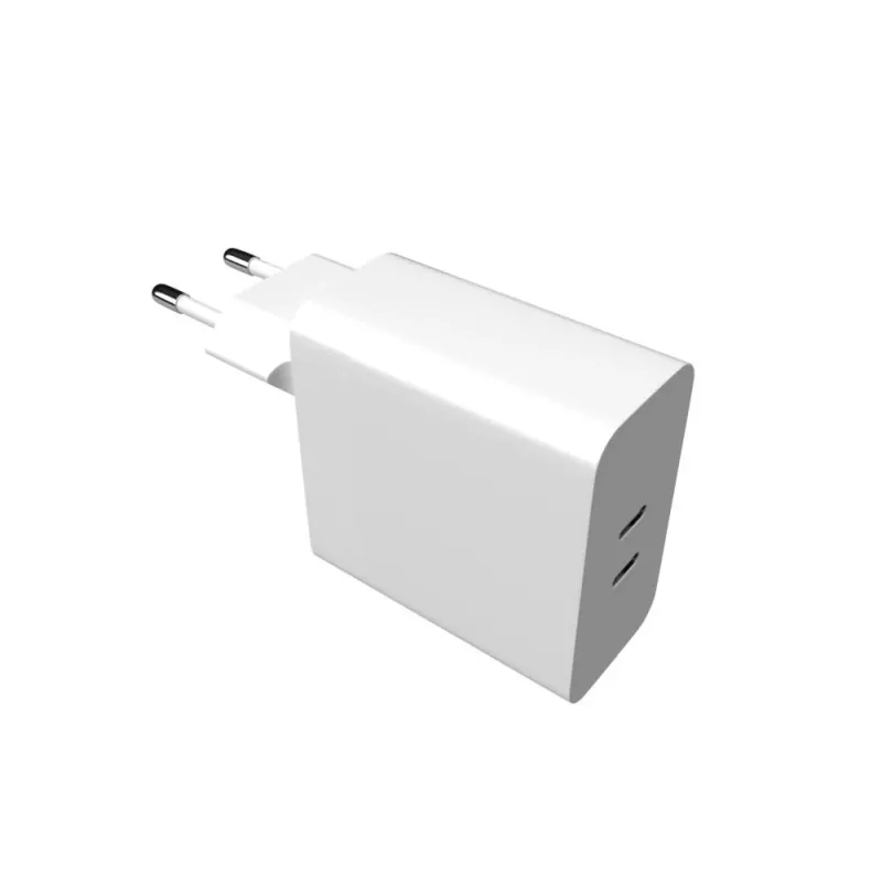 Nabíjačka FIXED FIXC65-2C-WH interiérová AC rýchlonabíjanie 2x USB Type-C
