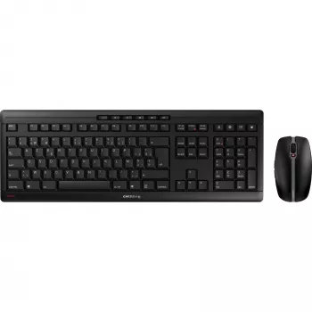 CHERRY Stream Desktop Recharge klávesnica s myšou univerzálna RF Wireless AZERTY belgická čierna