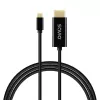 USB-C kábel SAVIO CL-191 2 m — USB-C na USB-C, konektor samec na konektor samec, čierny, plastový plášť, medený vodič