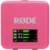 Bezdrôtový mikrofón RODE Wireless GO III ružový — kompaktný dvojkanálový vysielací a prijímací systém