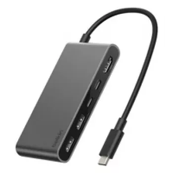 Belkin Connect, USB Type-C, HDMI, USB 2.0 Type-A, USB Type-C, 5000 Mbit/s, 60 Hz, 3840 x 2160 pixelov, čierna