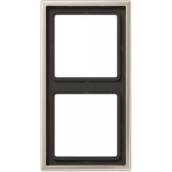 Kryt vypínača JUNG ES 2982 – čierny a nerez, bezskrutkový, 81×152 mm