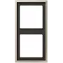 Kryt vypínača JUNG ES 2982 – čierny a nerez, bezskrutkový, 81×152 mm