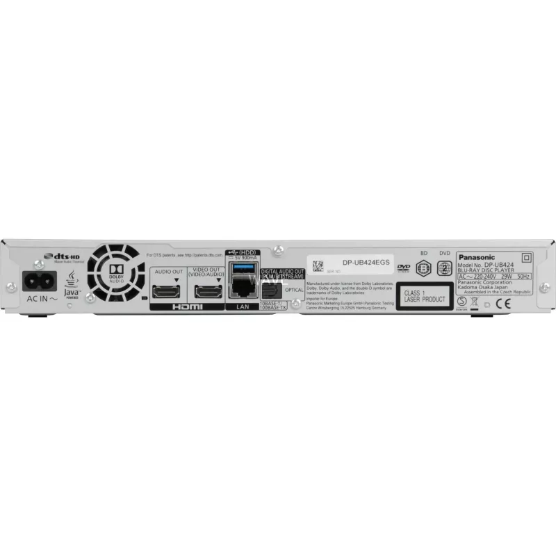 Blu-ray prehrávač Panasonic DP-UB424 4K Ultra HD 3D strieborný