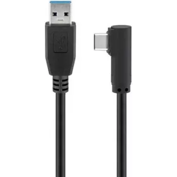 Goobay USB-C™ na USB A 3.0 kábel 90°, čierny, 2 m - USB 3.0 konektor (Type-A) > USB-C™ konektor (66503)