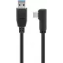 Goobay USB-C™ na USB A 3.0 kábel 90°, čierny, 2 m - USB 3.0 konektor (Type-A) > USB-C™ konektor (66503)