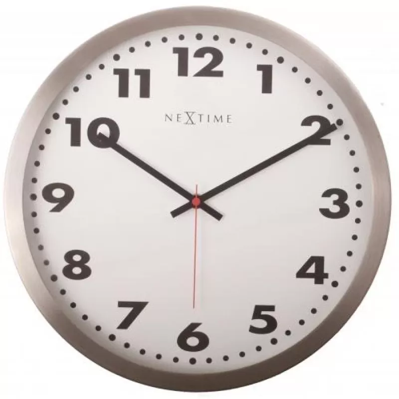 NeXtime nástenné hodiny 2521 Arabic, Ø33 cm, biela