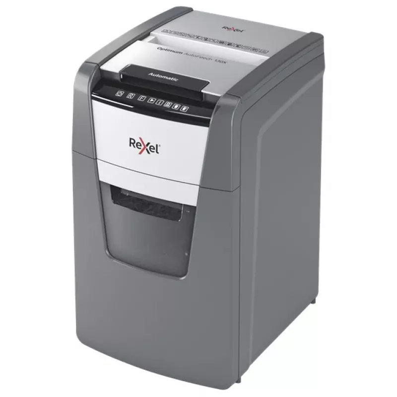 Rexel Optimum AutoFeed+ 130X skartovač krížový rez 55 dB 22 cm čierna, strieborná