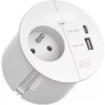 Predlžovacia zásuvka Bachmann LOOP IN CHARGE 938.302 s 1x zásuvkou UTE a 1x USB 22W