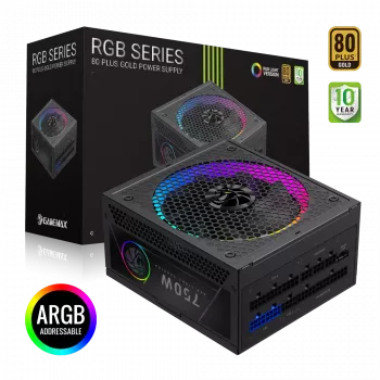 Gamemax napájací zdroj, 80 PLUS, Gold | RGB 750G | 750 W