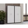 OLIV 2D CLOSED SHELVING UNIT, antracit/biela sada