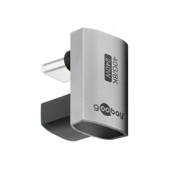 Goobay USB-C adaptér 180° U-forma USB4 - konektor samec na konektor samica (74445)