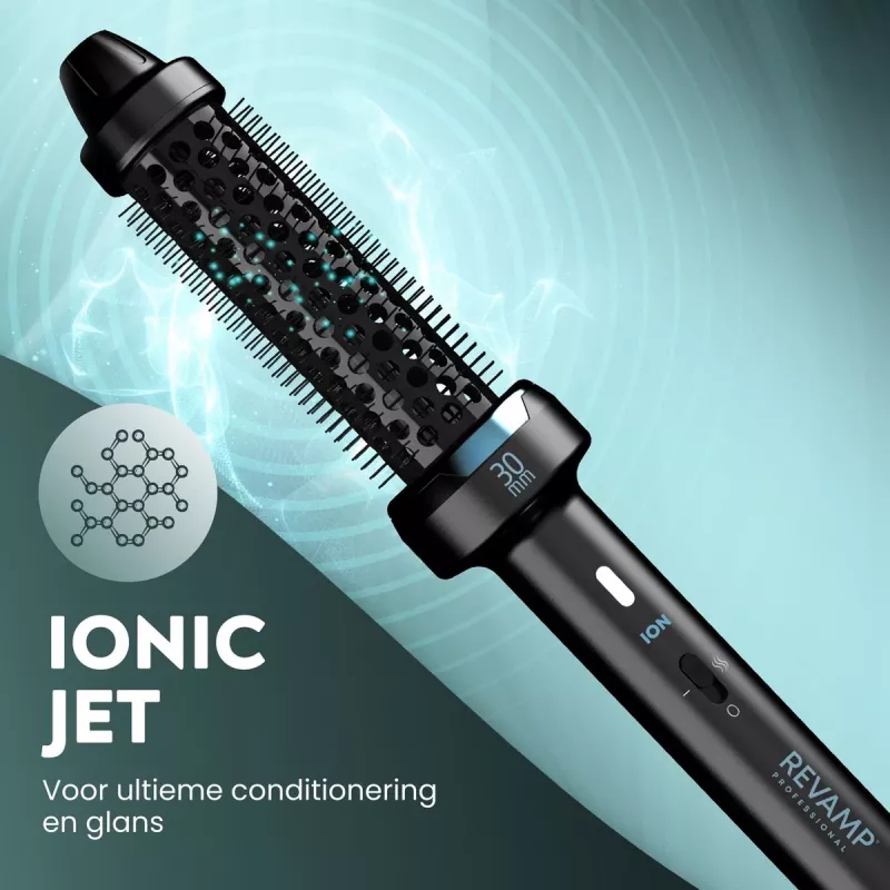 Teplá kefa Revamp BR-1300A-EU Ceramic Ionic 30mm – vyhrievaná stylingová kefa na vlasy