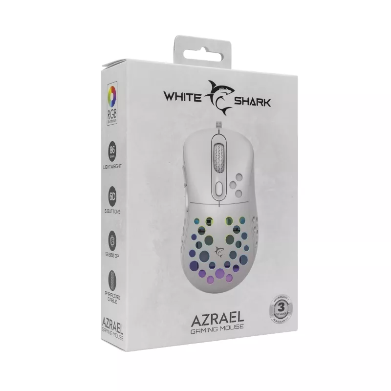 Myš White Shark GM-5013 Azrael biela USB